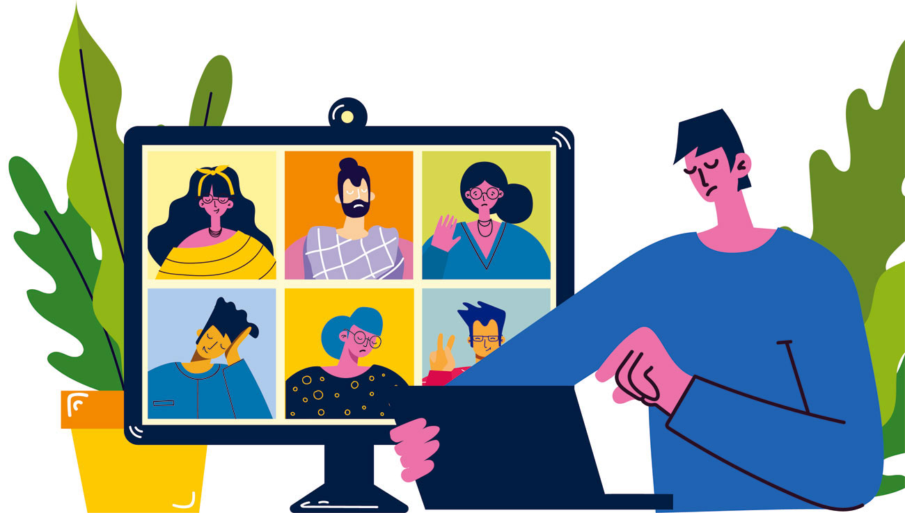 Agotamiento por videoconferencias