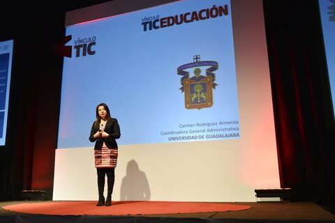 Carmen Rodríguez Armenta en el escenario
